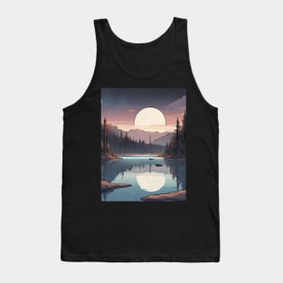 Dusk on the Moonlit Lake Tank Top